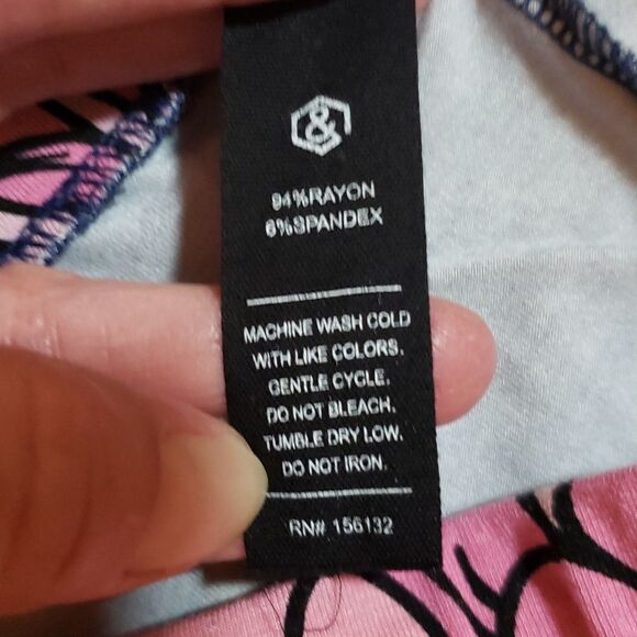 Navy Floral Pocket Skirt, XXXL - Picture 5 of 5